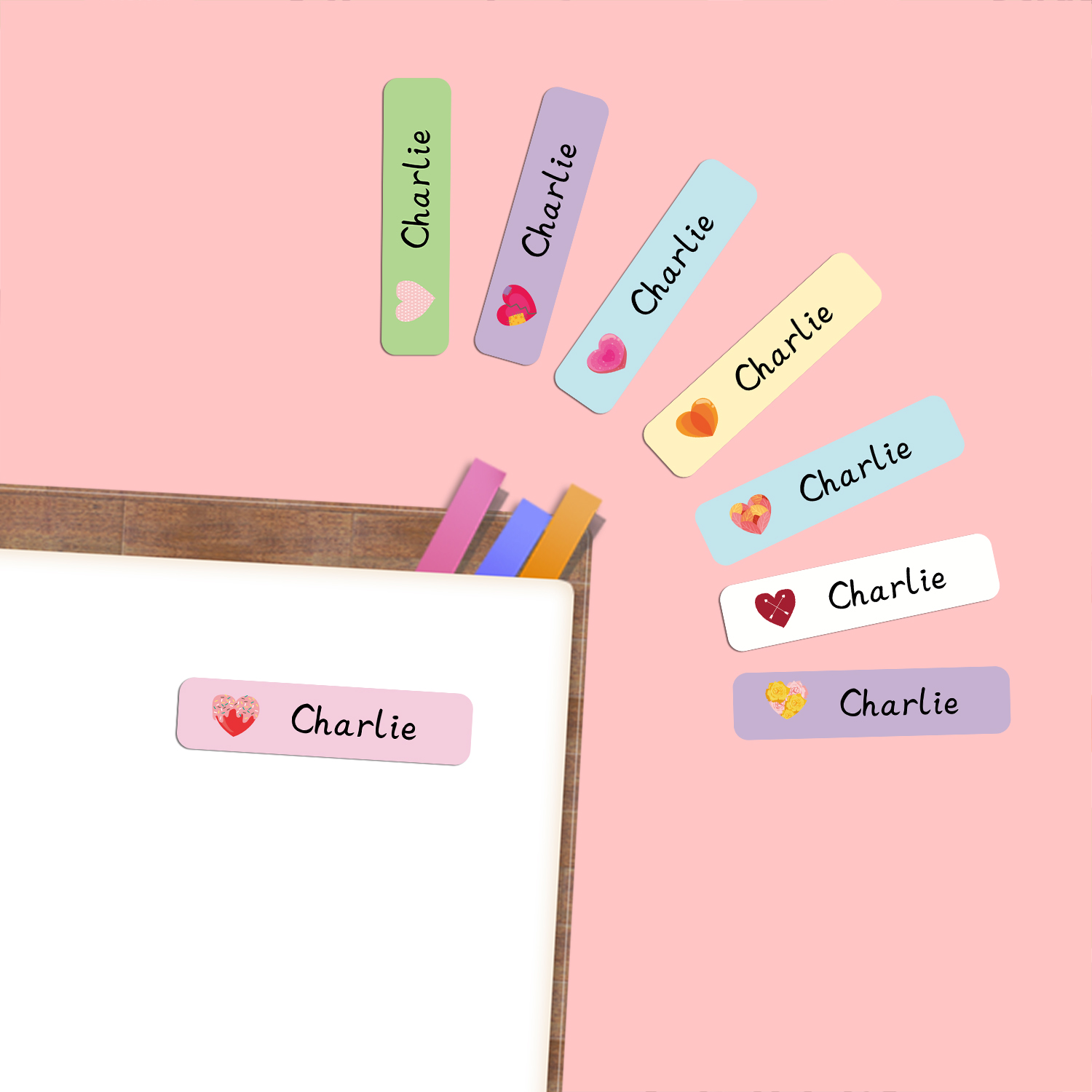 شخصية شكل قلب اسم العلامات ملص - مراجعة Personalized Name Box وسعره